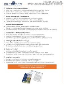 Premises-Advantage---Office-Location-Evaluation-Checklist